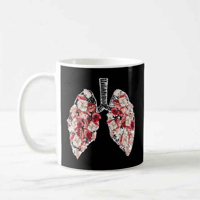 Mug Poumons Et Fleurs Anatomiques (Gauche)