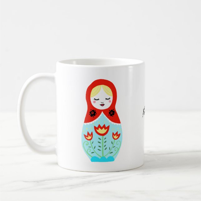 Mug Poupée de Matryoshka Douche russe nichée (Gauche)