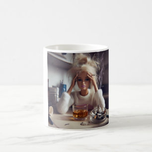 Mug Poupée en détresse Mème Fumer & Boire   Génération