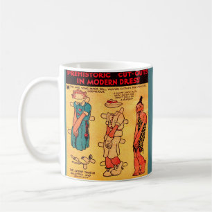 Mug Poupée en papier de bande dessinée des années 1930