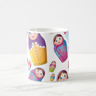 Mug Poupée Matryoshka - Motif russe de poupées imbriqu