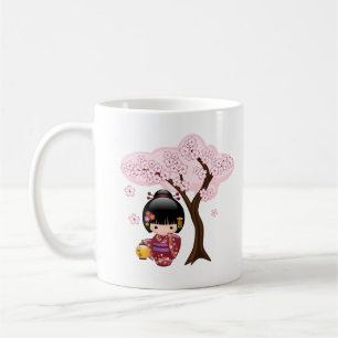 Mug Poupée Sakura Kokeshi - mignonne Japonaise Geisha 