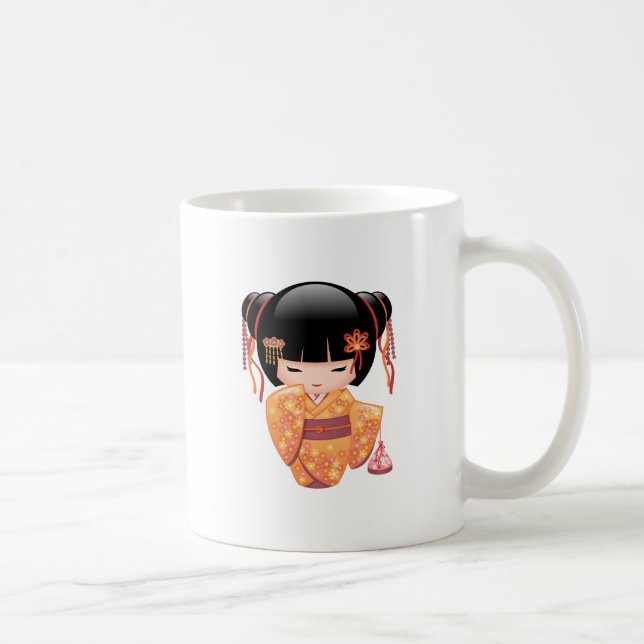 Mug Poupée Ume Kokeshi - Poche Japonaise Geisha Girl C (Droite)