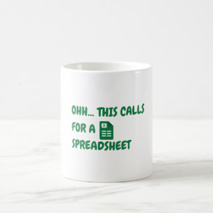 Mug Pour cela, il faut une feuille de calcul
