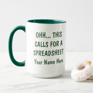Mug Pour cela, il faut une feuille de calcul, un compt