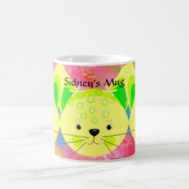 Mug pour enfants avec de mignons chats en jaune