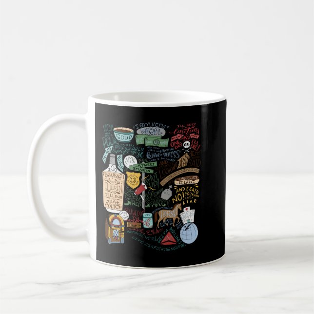 Mug Pour Hommes Femmes (Colorisée) John Mulaney Citati (Gauche)