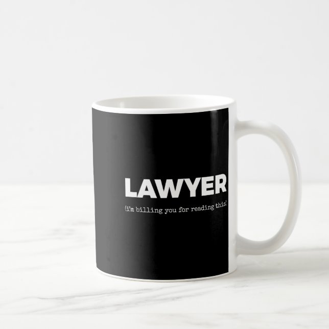 Mug Pour la lecture de facturation d'avocat (Droite)