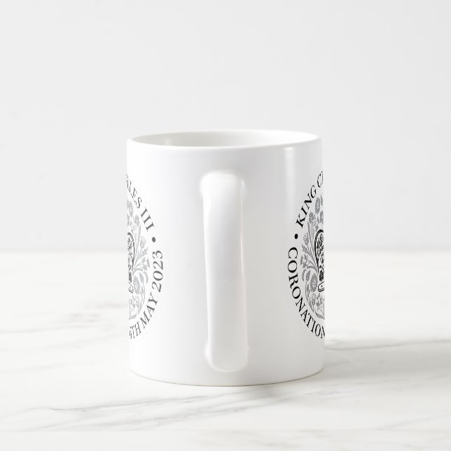 Mug pour le couronnement 2023 - Noir (Poignée)