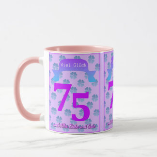 Mug pour les 75 ans en allemand