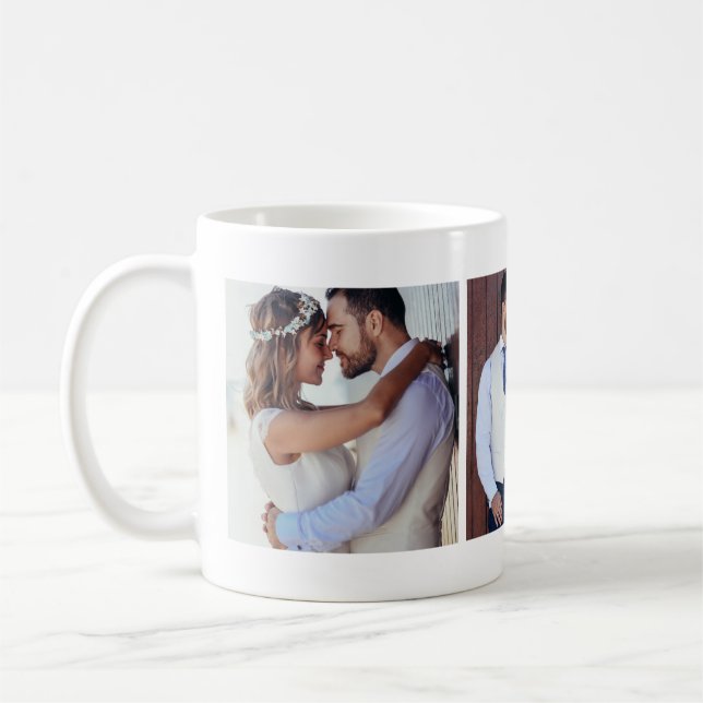 Mug pour les jeunes mariés avec photo du mariage (Gauche)