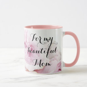 Mug Pour ma belle maman Jolie en rose Fleur de rose fl