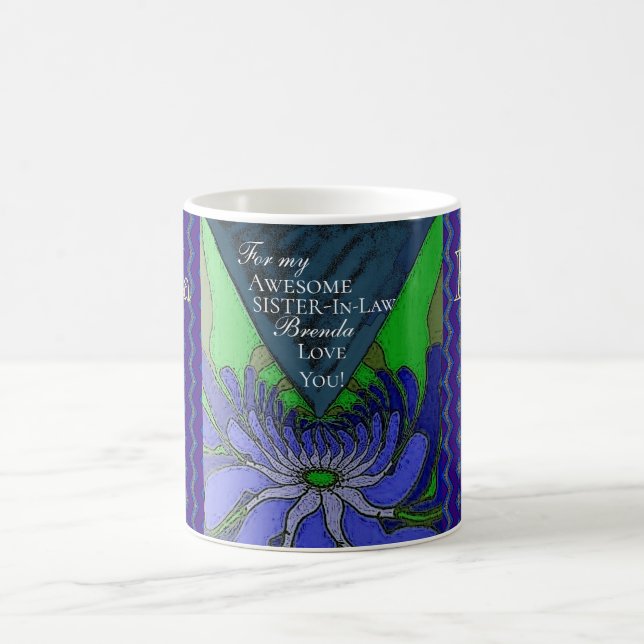 Mug Pour ma belle-soeur Brenda Vous aime ! Coq (Centre)