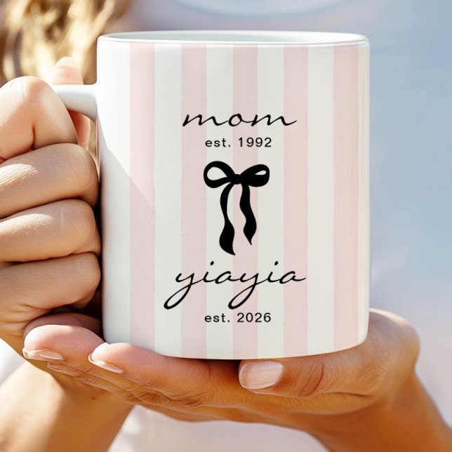 Mug pour maman à Yiayia avec un nœud (Créateur téléchargé)