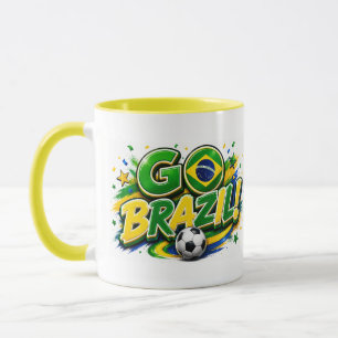 Mug pour supporter patriotique de football GO Brés