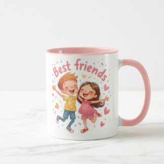 Mug "Pour toujours amis : une illustration émouvante p
