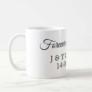 Mug Pour toujours et pour toujours ajouter le nom du c