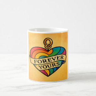 Mug Pour toujours votre coeur d'amour coloré