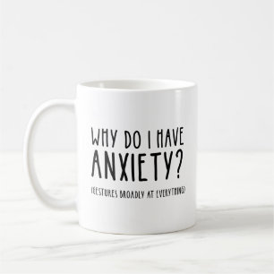 Mug Pourquoi Ai-Je De L'Inquiétude ? Les gestes en tou