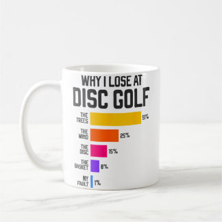 Mug Pourquoi je perds au disc golf Excuses drôles de f