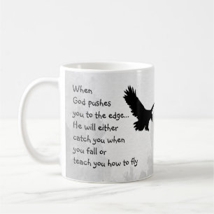 Mug Poussé à l'extrémité Dieu attrape ou enseigne à vo