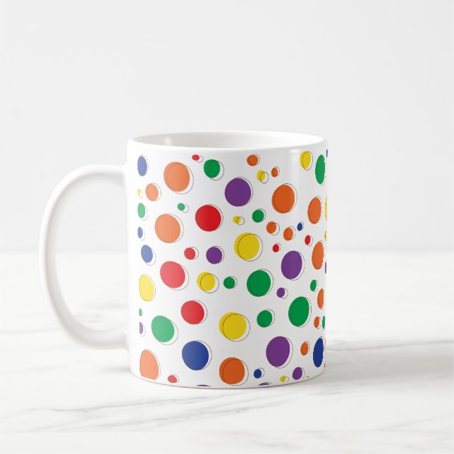 Mug Pousse de pois de couleur pointue (Gauche)
