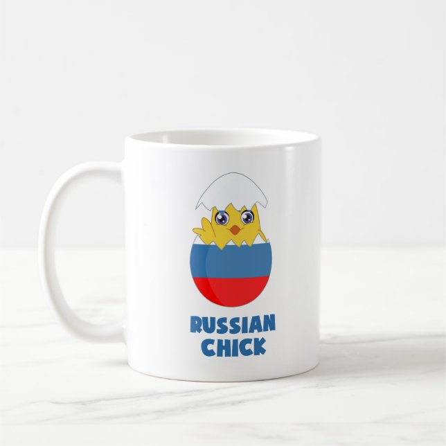 Mug Poussin russe, une fille de Russie (Gauche)