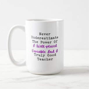 Mug Pouvoir de la sagesse mathématique d'un bon profes