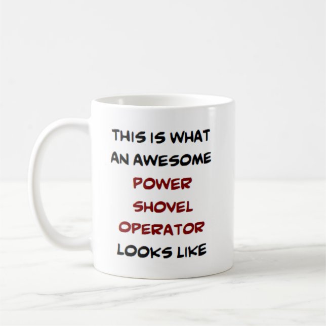 Mug power shovel opérateur, génial (Gauche)