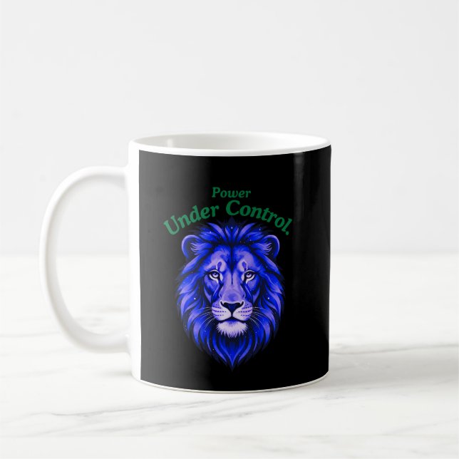Mug Power Under Control Cosmic Lion Face Minimal (Gauche)