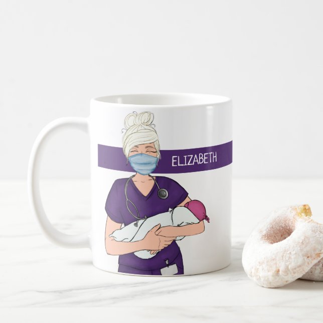 Mug Praticien d'infirmières et infirmiers de l'OB/GYN  (Avec donut)