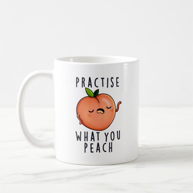 Mug Pratiquez Ce Que Vous Enlevez Un Jeu De Fruit Posi (Gauche)
