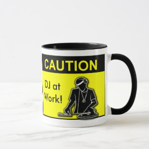 Mug Précaution DJ au travail !