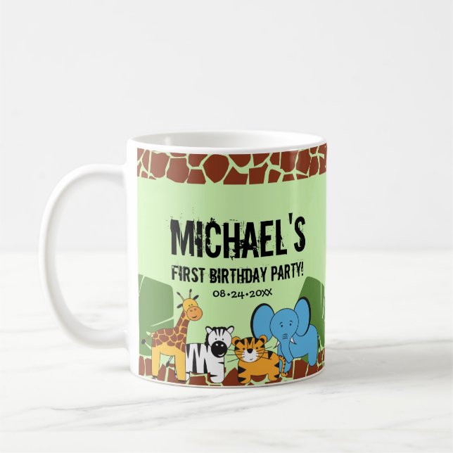 Mug Premier anniversaire Safari thématique (Gauche)