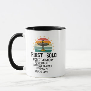 Mug Premier avion solo PILOT Rétro Personnalisé