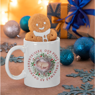 Mug Premier grand-parents de Noël avec une photo