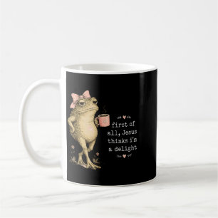 Mug Premier Jésus pense qu'un chrétien grenouille est