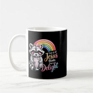 Mug Premier Jésus Pense Une Conception De Raton Laveur