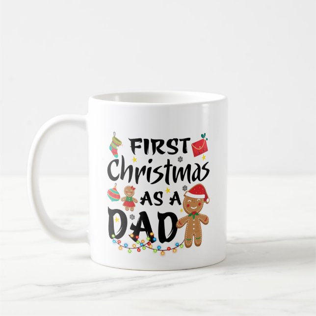Mug Premier Noël Comme Un Cadeau De Noël Pour Papa (Gauche)