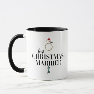 Mug Premier Noël Marié Nouvellement Marié Vacances, Co