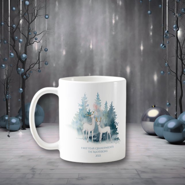 Mug Première année Grand-Parent Forest Deer (Créateur téléchargé)