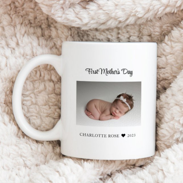 Mug Première Fête des mères Nouveau bébé Photo (Créateur téléchargé)