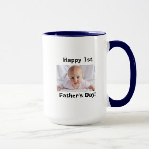 Mug Première Fête des pères avec photo personnalisée