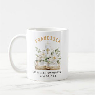 Mug Première Sainte Communion Bible Florale Religieuse