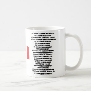 Mug Premiers ministres canadiens histoire de Canadien