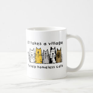 Mug Prend un village aider les chats sans abri