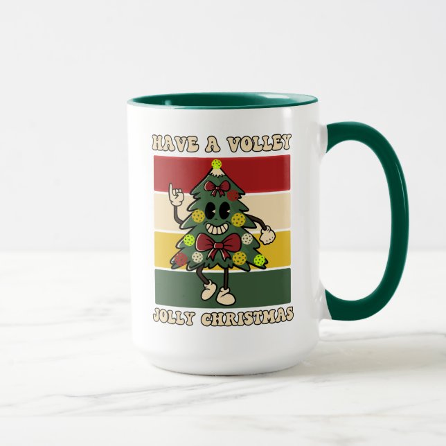 Mug Prenez un Noël Volley Jolly. Funny Pickleball (Droite)