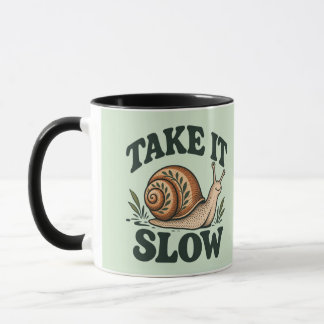 Mug Prenez Votre Temps - Escargot Bois Fantaisiste Mig