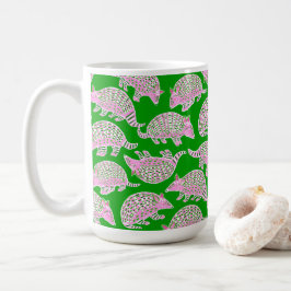 Mug Preppy Armadillos Rose Green