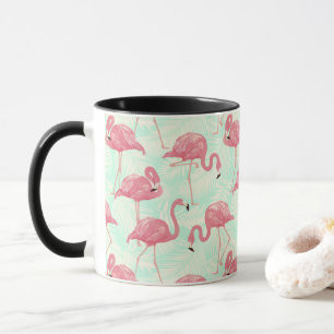 Mug Preppy Chic Elegant Pink Flamingo Motif